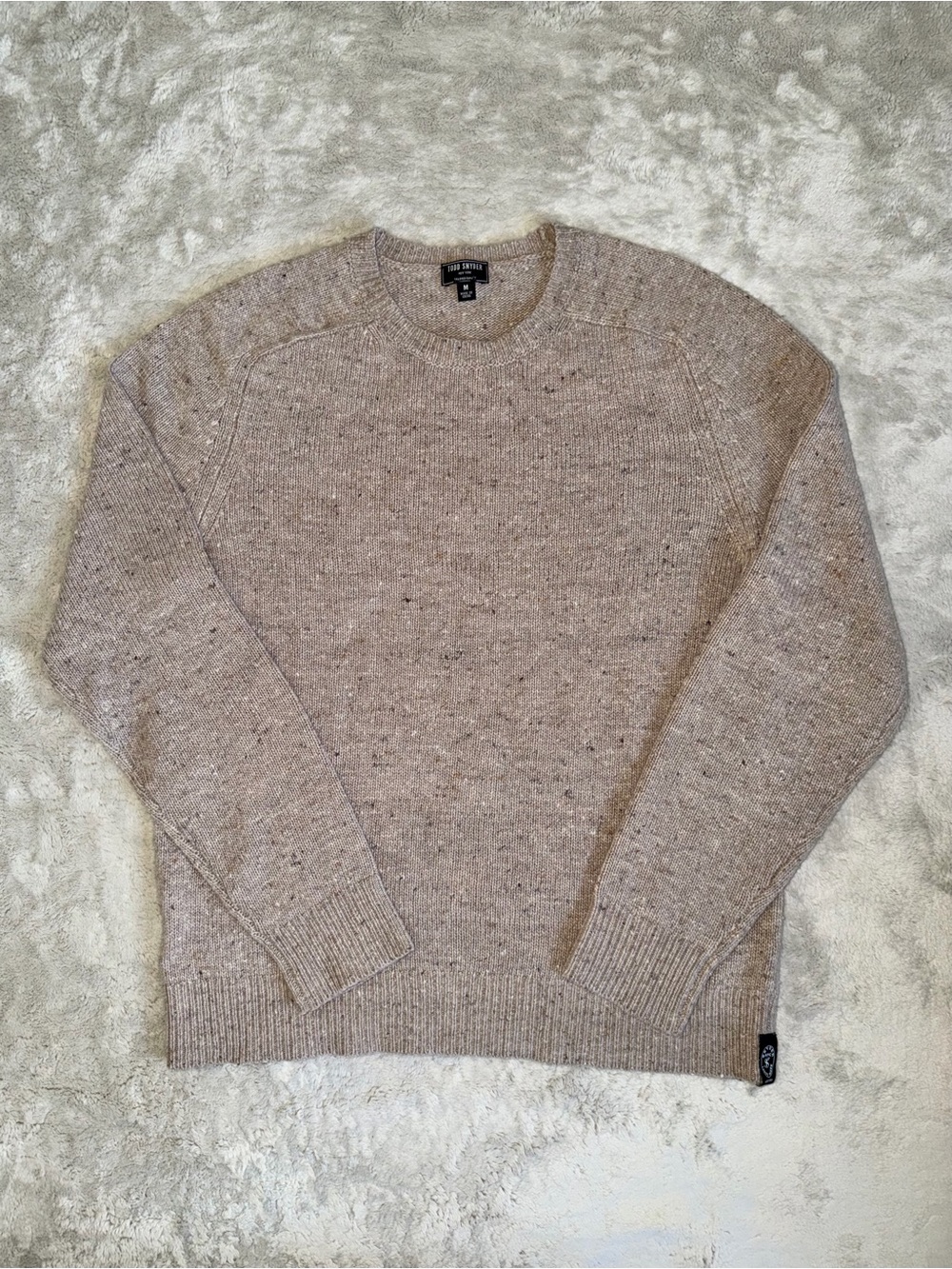 Todd Snyder Donegal Crewneck Wool Blend Sweater Men’s Medium In Tan Flecked